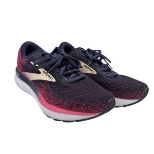 Brooks Ghost 16 Peacoat/ Raspberry/Apricot Women’s Sneakers Shoes Size 6.5D
